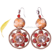 Fashion Luxury Big Bling Crystal Crochet Statement Earrings For Party or Show